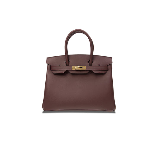 H**mes birkin 25 swift leather bordeaux gold buckle h049362ck20 (25*20*13cm)