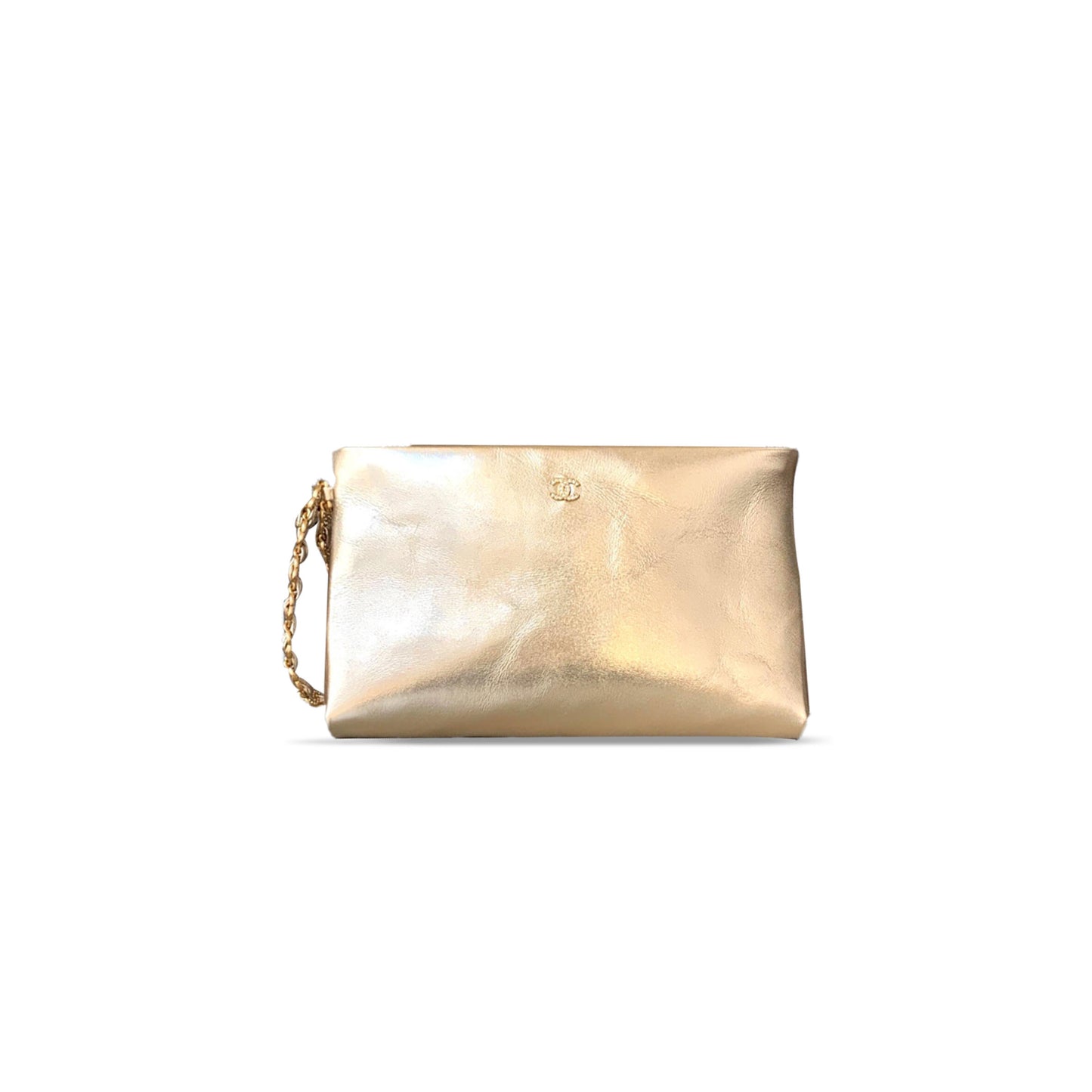 Ch*el crystal cc handle wristlet pouch lambskin ap4281 (24.5*16*2.5cm)