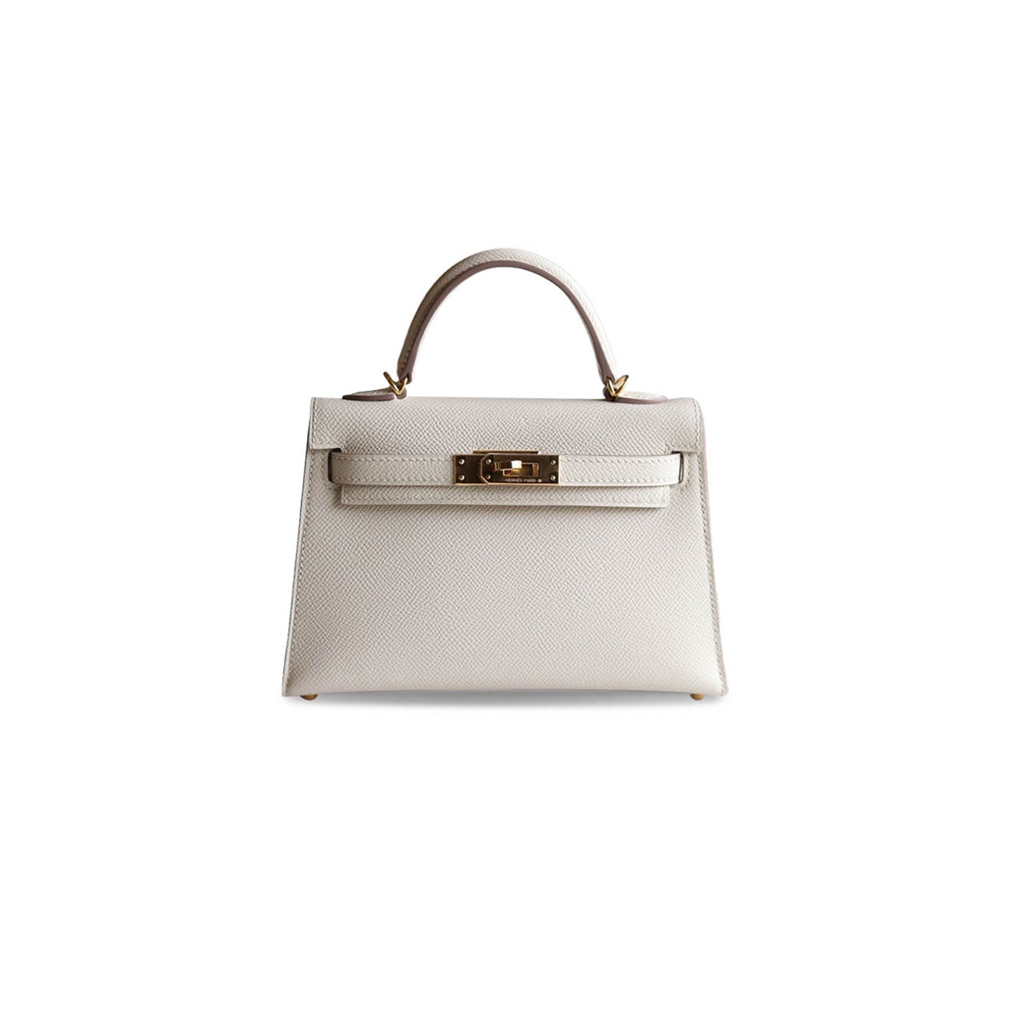 H**mes master mini kelly ii epsom milkshake white gold buckle (19*12*5.5cm)