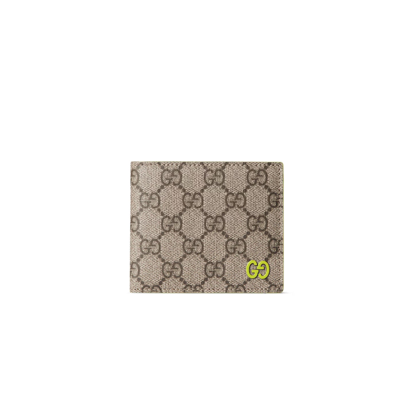 Gvc*1 acid green interior gg bi-fold wallet 768243 (21*9cm)