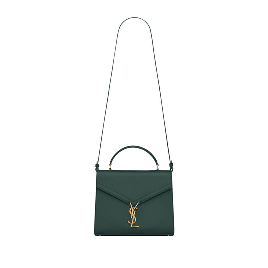 Y*L cassandra medium top handle bag in grain de poudre embossed leather 578000362259 (24.5*20*11.5cm)