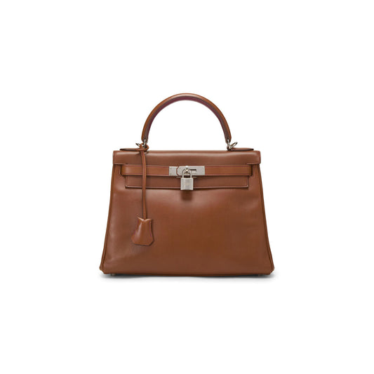 H**mes KELLY 28 FAUVE BARENIA PALLADIUM HARDWARE (28*22*10cm)