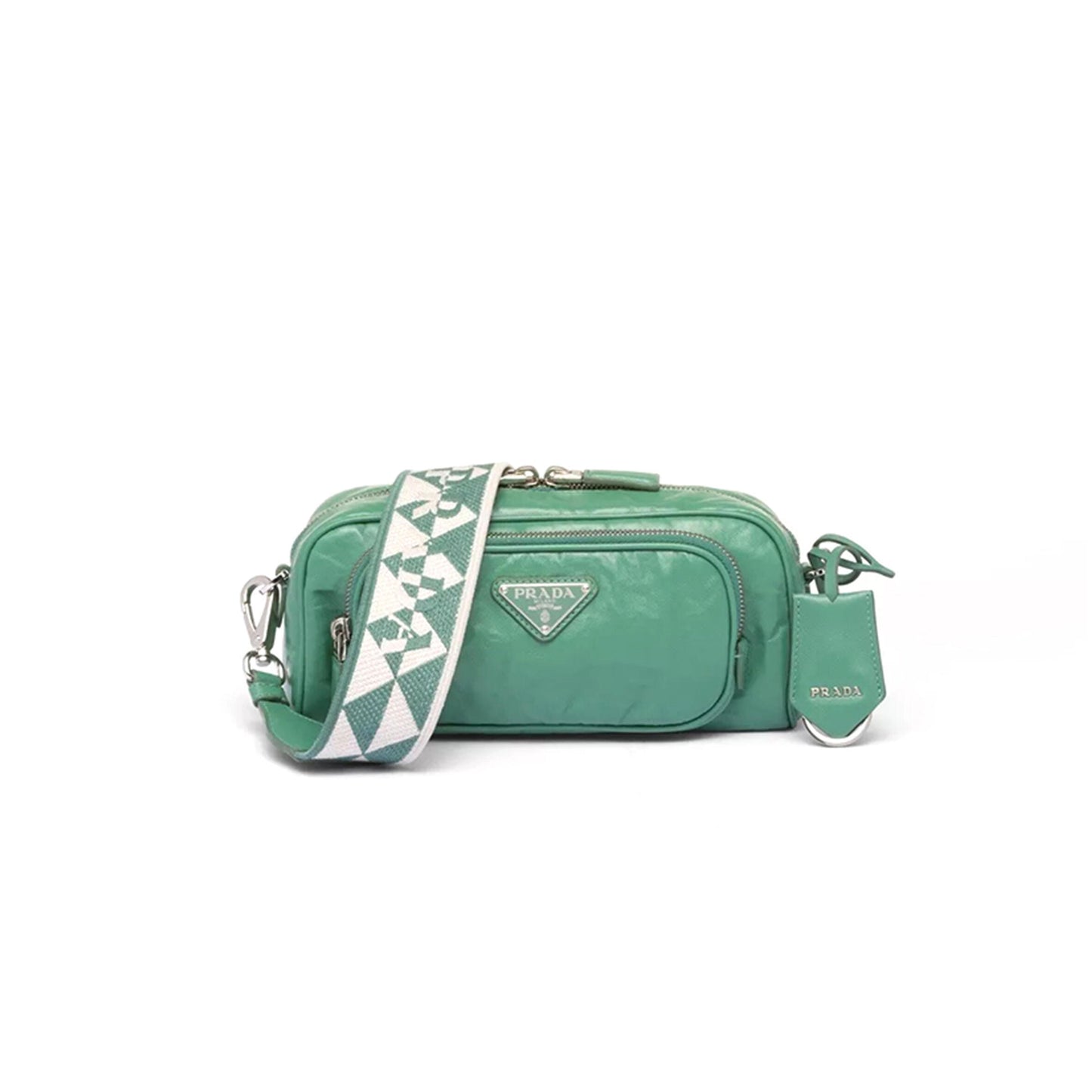 Pra*a nappa antique leather multi-pocket shoulder bag 1bh198 (22*10.5*7cm)