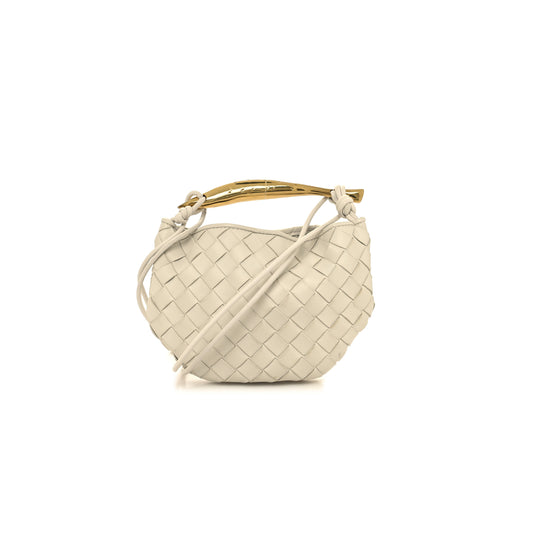 bo*te*ga Ve*ne*ta nappa intrecciato mini sardine bag chalk (20*14*3cm)