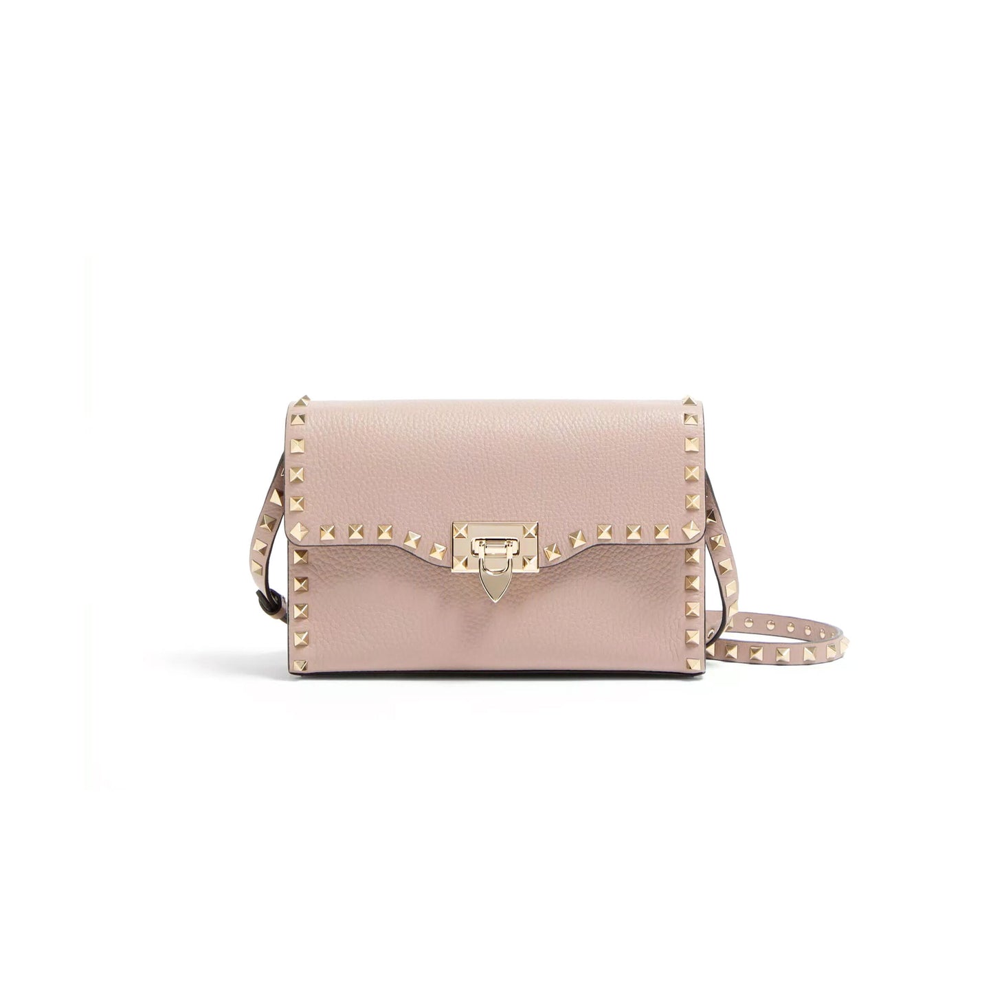 Va1e*ntin0 garavani small rockstud grainy calfskin crossbody bag 7w2b0181vsf_p45 (22.5*15*6cm)