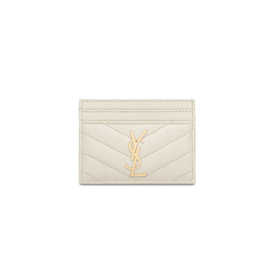 Y*L cassandre matelassÉ card case in grain de poudre leather 423291bow019207 (10.5*7.5*0.5cm)