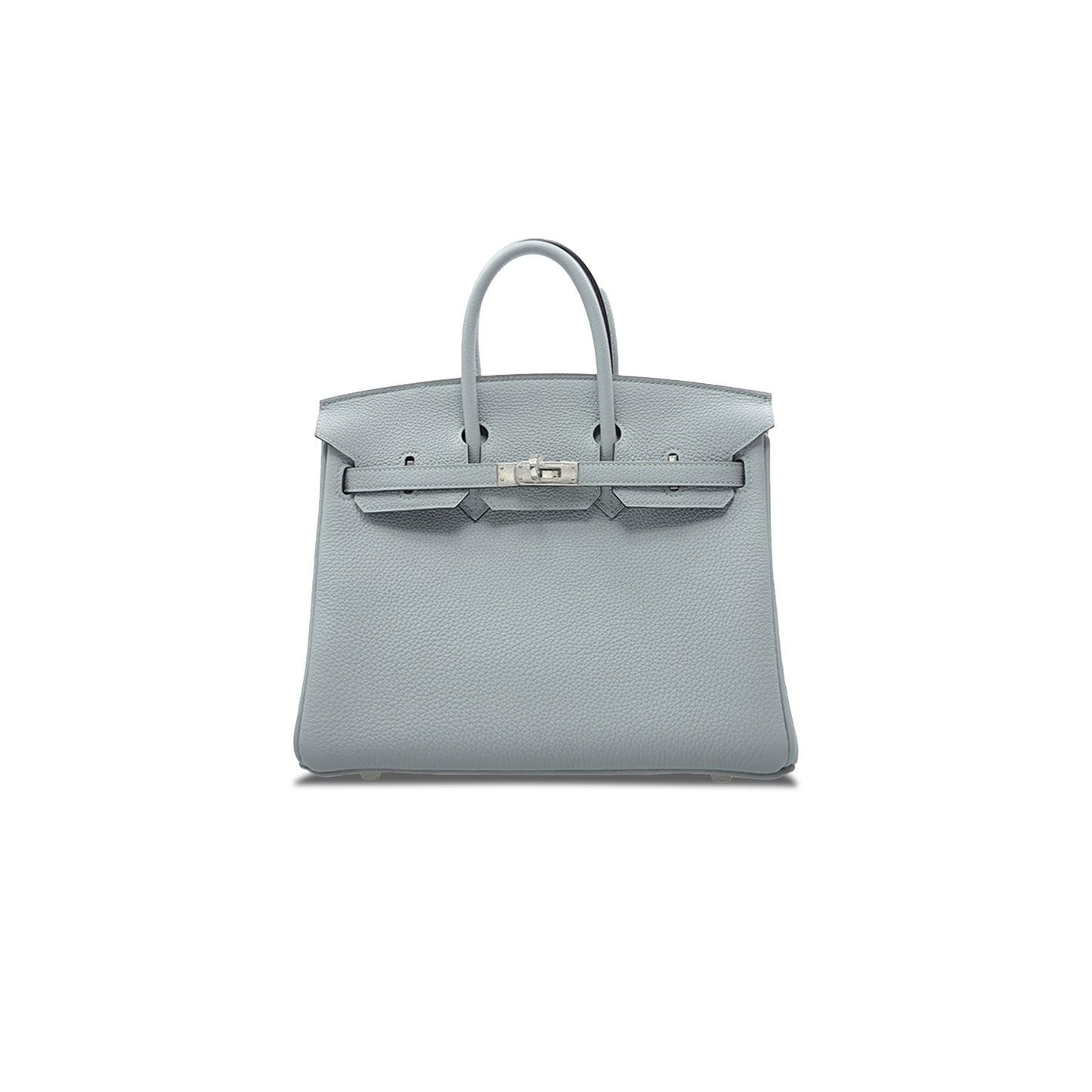 H**mes birkin 25 togo leather haze blue silver buckle bag bk258utgss (25*20*13cm)
