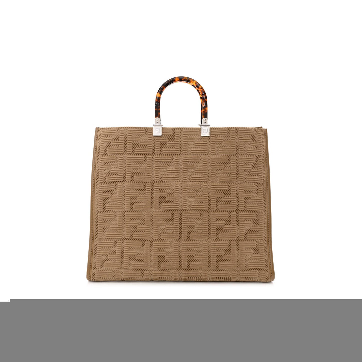 F**di technical fabric plexiglass ff medium F**di sunshine shopper tote sand (41*34*19cm)