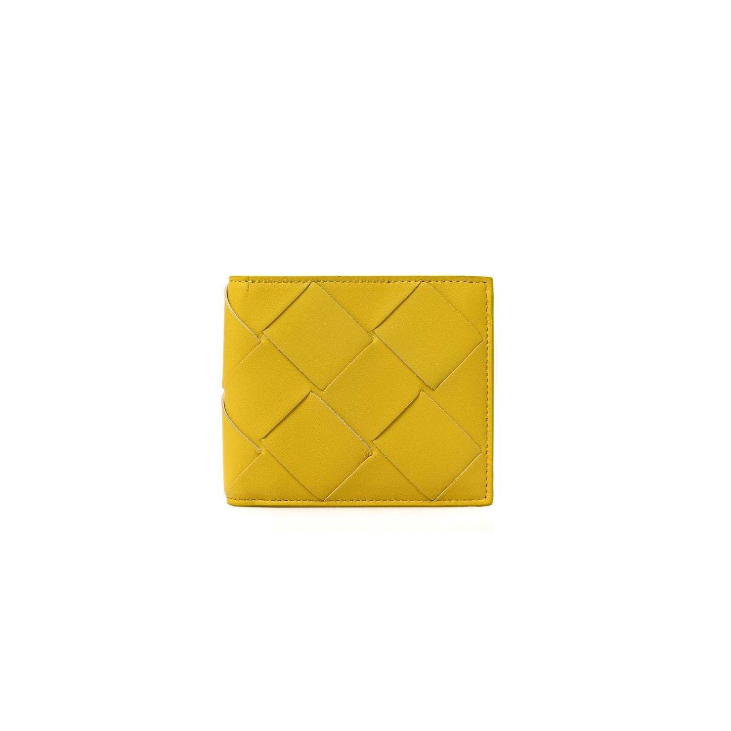 bo*te*ga Ve*ne*ta nappa maxi intrecciato bi fold wallet buttercup (11*10*2cm)