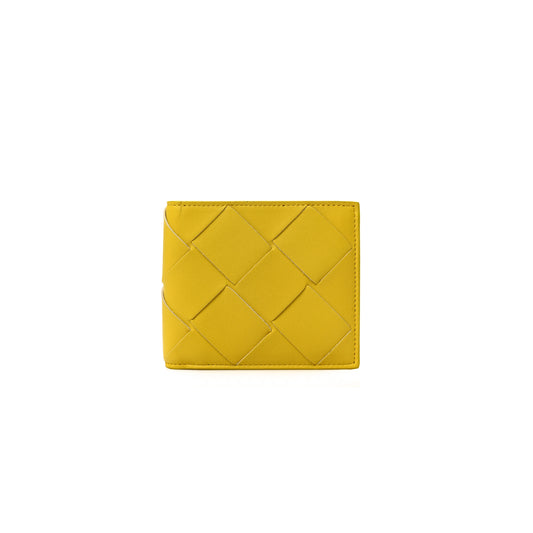 bo*te*ga Ve*ne*ta nappa maxi intrecciato bi fold wallet buttercup (11*10*2cm)