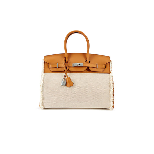 H**mes master birkin 35 fray sesame bag 1008607325 (35*25*18cm)