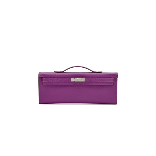 H**me5 master anemone epsom kelly cut palladium hardware 436573 (31*13*2.5cm)