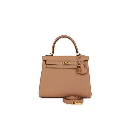 H**mes kelly retourne 25 chai togo gold hardware handmade (25*17*7cm)