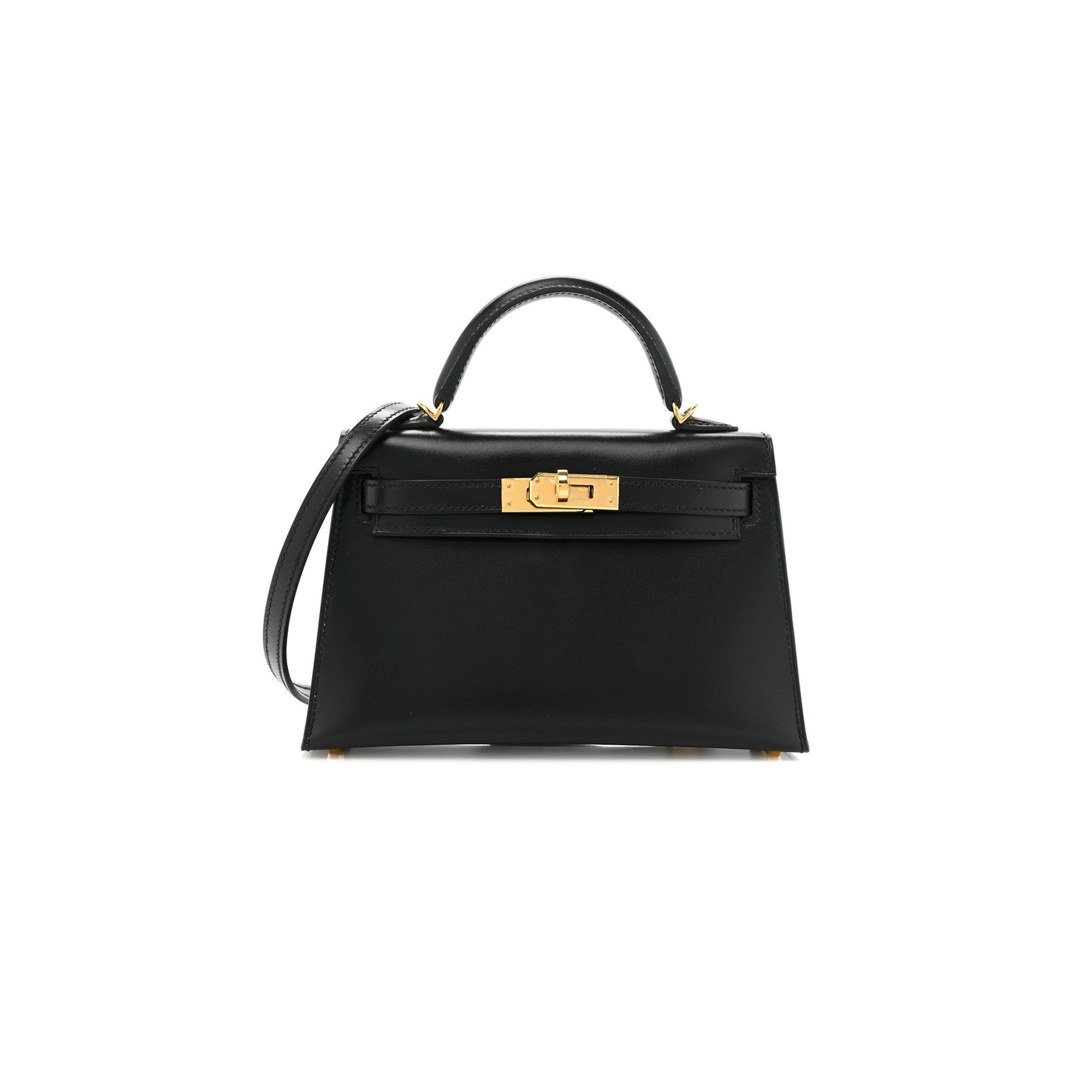 H**mes master box mini kelly ii sellier black (19*12*5.5cm)