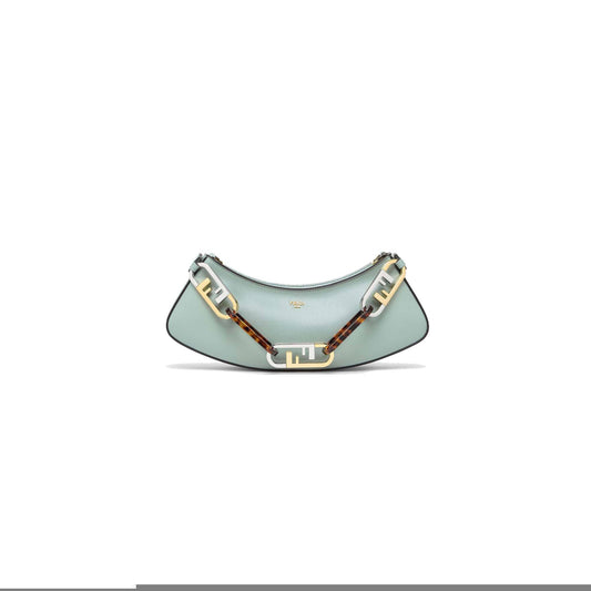 F**di o’lock swing - mint green leather pouch 8bs068ahm0f1dmz (32*11*5cm)