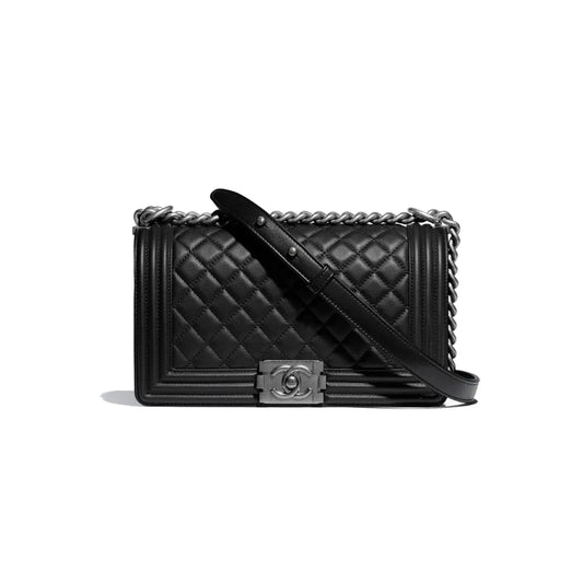 Ch*el boy lambskin silver hardware a67086 y09953 94305 （25*15*9cm）