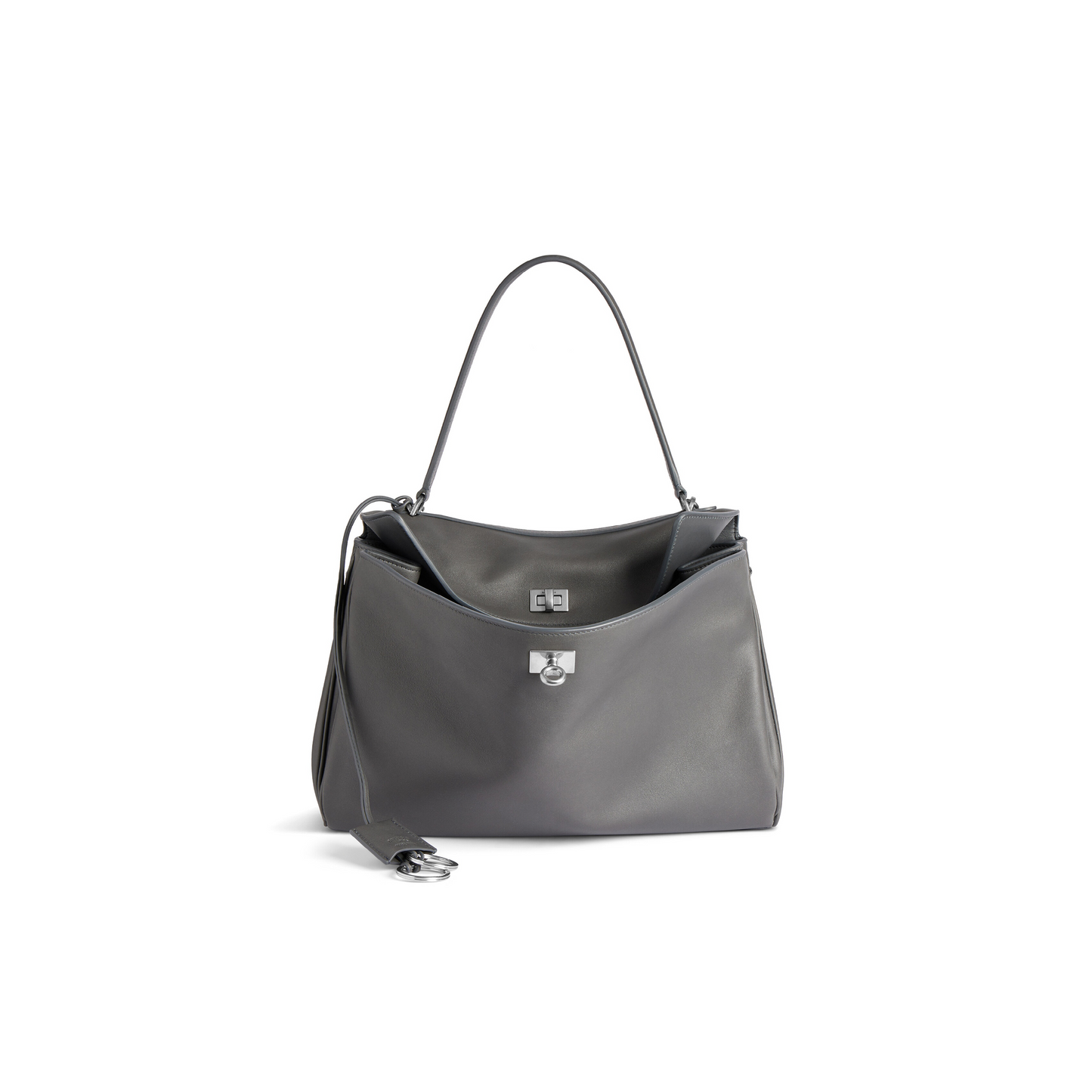 Ba*len*cia*ga women''s rodeo medium handbag in grey 7897722aa4u1239 (35*23.3*10.9cm)