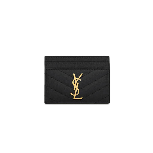 Y*L cassandre matelassÉ card case in grain de poudre leather 423291bow011000 (10.5*7.5*0.5cm)