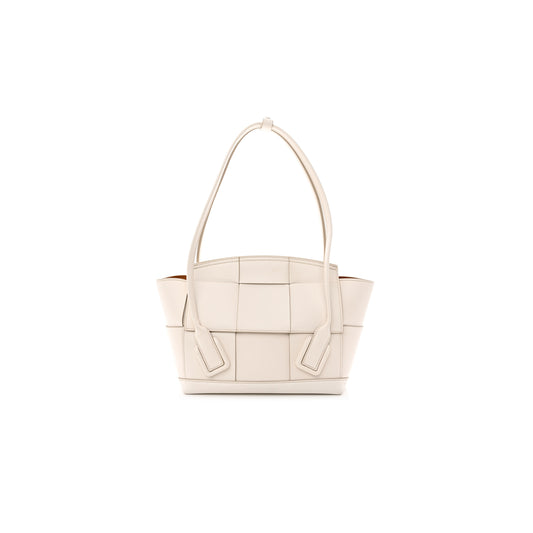 bo*te*ga Ve*ne*ta french calfskin maxi intrecciato small arco bianco (33*20*9cm)