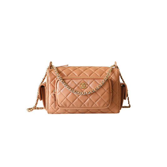 Ch*el 24k double bag camera big brand (24*18*17cm)
