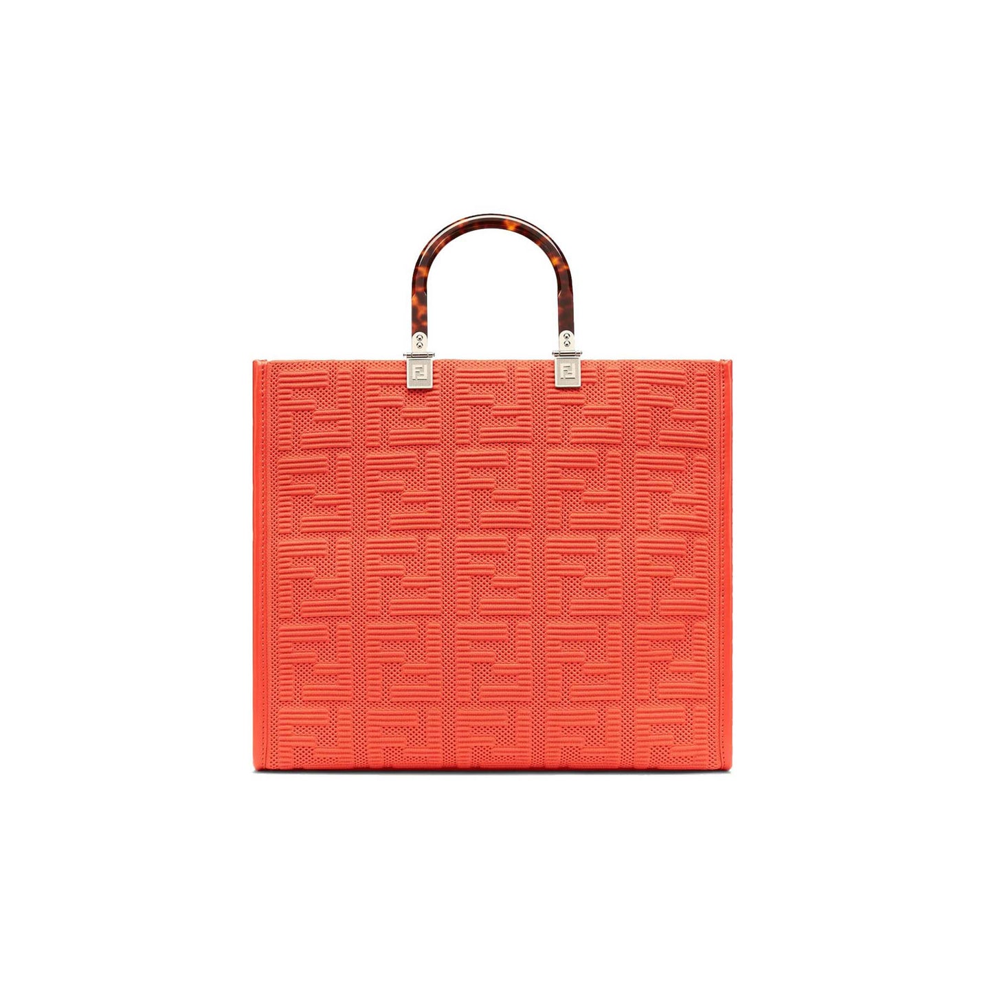 F**di sunshine medium - red ff fabric shopper 8bh386ahwcf0pg3 (35*31*17cm)