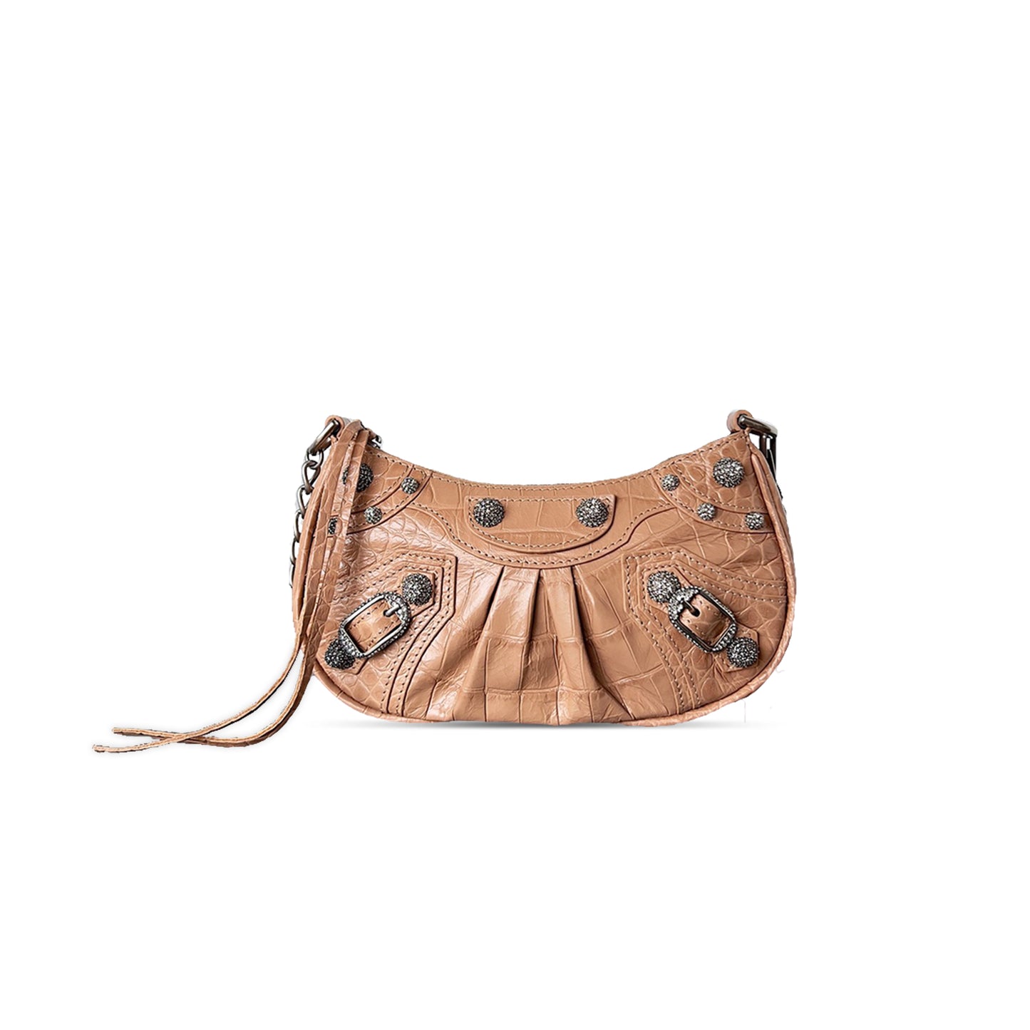 Ba1en*iaga women''s le cagole chain bag mini in apricot 6958141vg9y2000 (20.8*13*4.3cm)