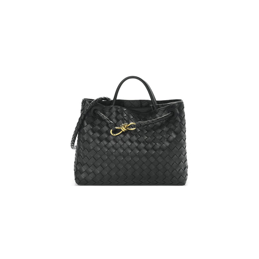 bo*te*ga Ve*ne*ta nappa intrecciato medium andiamo shoulder bag black (32*25*11cm)
