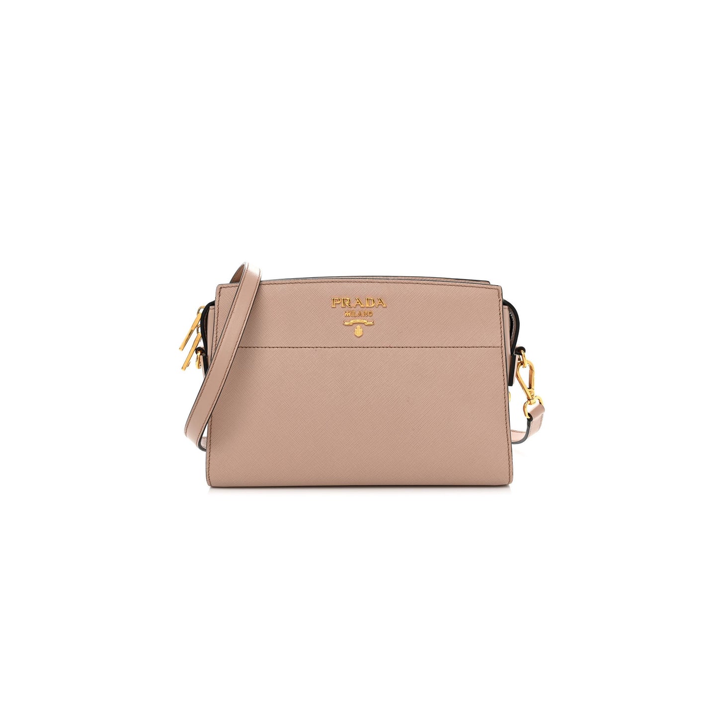Pra*a saffiano city calfskin esplanade crossbody bag cipria (24*17*9cm)