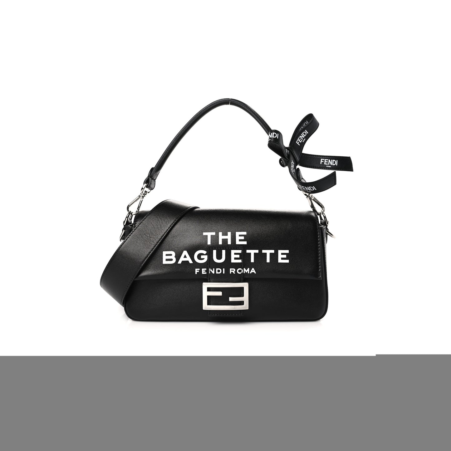 F**di x marc jacobs nappa logo medium baguette black (27*15*6cm)