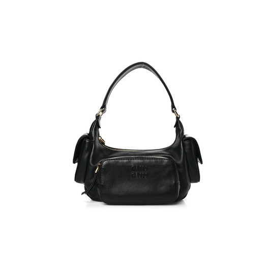 M1v M1v nappa multi pocket hobo black 5bc145 (22*13*6cm)
