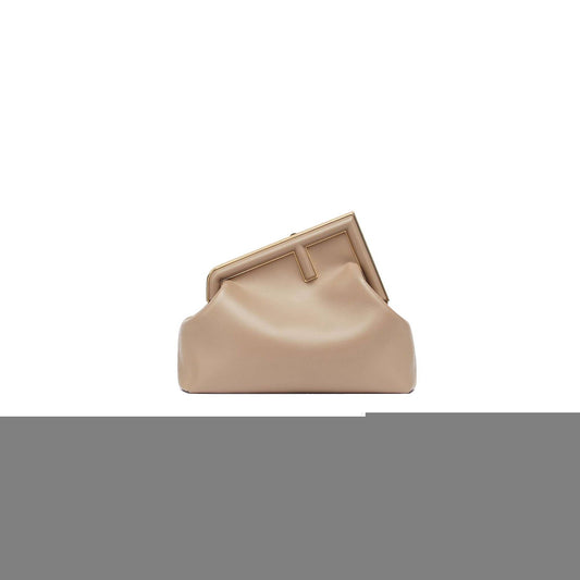 F**di first medium - dove gray leather bag 8bp127abvef0e65 (32.5*23.5*15cm)