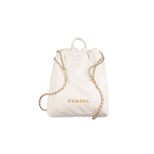 Ch*el 22 backpack gold hardware as3313 b08037 10601 (48*45*10cm)