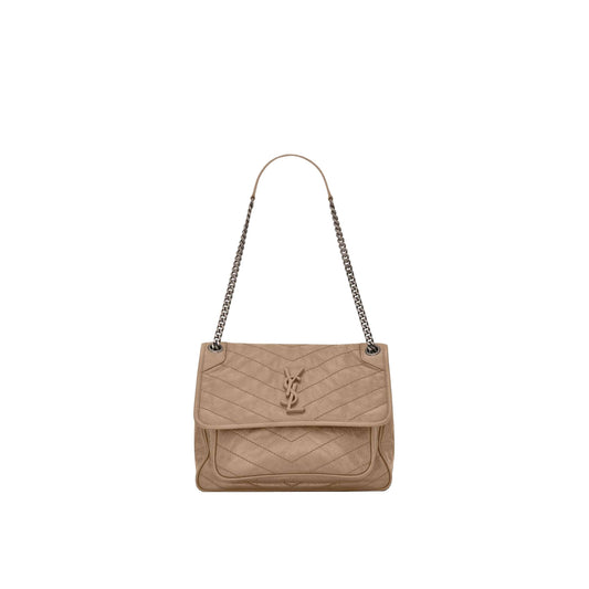Y*L niki medium chain bag in crinkled vintage vegetable-tanned leather 6331581yg042826 (28*20*8.5cm)