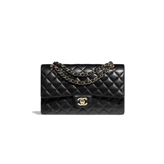 Ch*el classic flap black gold hardware a58601 (23*33*10cm)