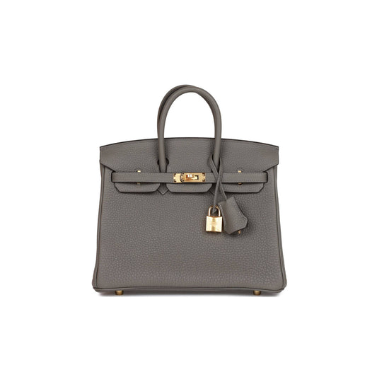 H**mes birkin 25 gris meyer togo gold hardware handmade (25cm)