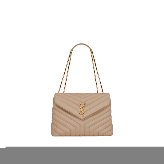 Y*L loulou medium chain bag in quilted leather 574946dv7272721 (32*22*12cm)