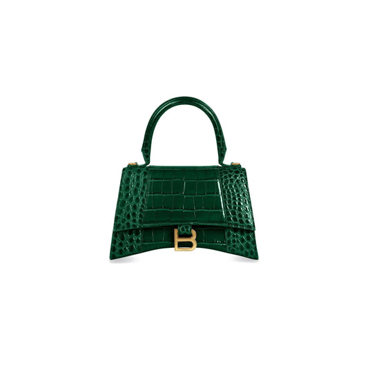 Ba1en*iaga women''s hourglass handbag small in dark green 5935461lrgm3011 (22.9*15*9.9cm)