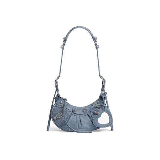 Ba*len*cia*ga women''s le cagole shoulder bag xs in blue 6713092109u4715 (25.9*16*9.9cm)