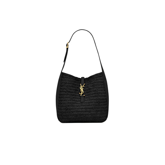 y*l le 5 À 7 S*pple small in raffia and leather 823812gaae01000 (23*22*8.5cm)
