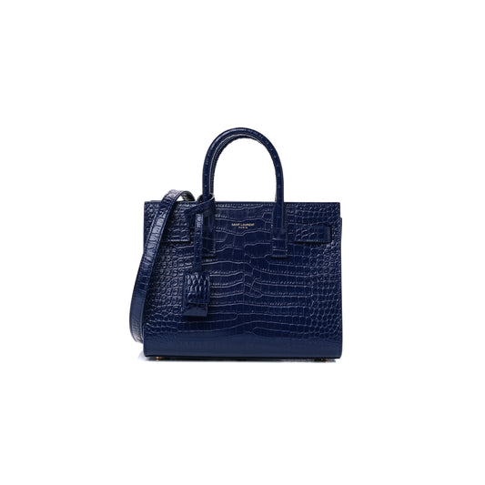 Y*L blue croc embossed leather nano classic sac de jour tote 392035dnd1n4150 (22*18*10.5cm)