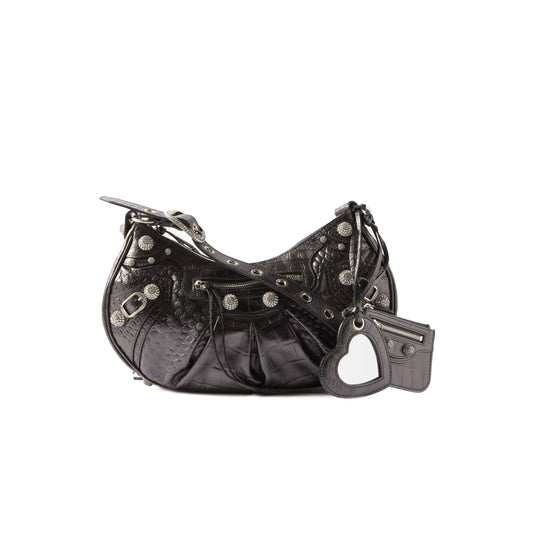 Ba*len*cia*ga grey cagole s croc-effect leather shoulder bag matchesfashion us (29*16*7cm)