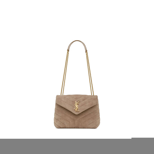 Y*L loulou small chain bag in quilted "y" suede 4946991u8612346 (25*17*9cm)