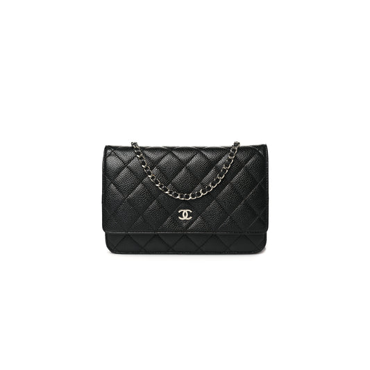 Ch*el classic wallet on chain silver hardware ap0250 y01480 c3906 （19.2*12.3*3.5cm）