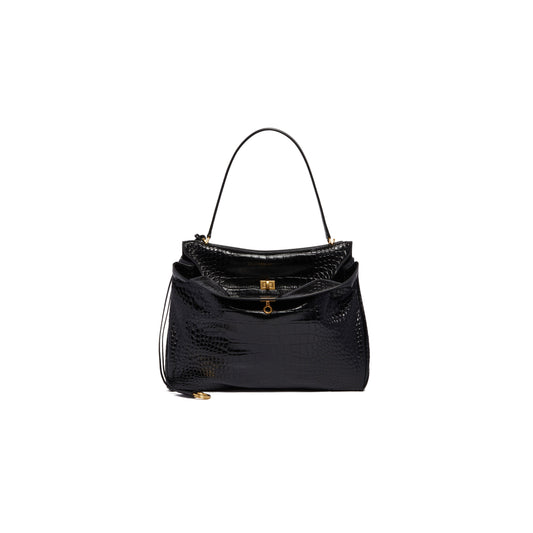 Ba*len*cia*ga women''s rodeo large handbag crocodile embossed in black 7897442aa5l1000 (39.8*29.9*12.9)
