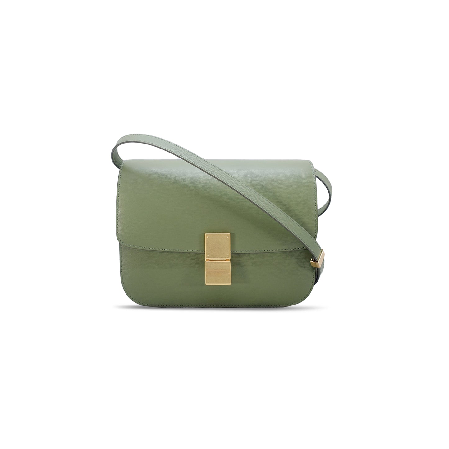 Ce**e medium shoulder bag in teen classic striped calfskin 164173dls.27ot (24*18*7cm)