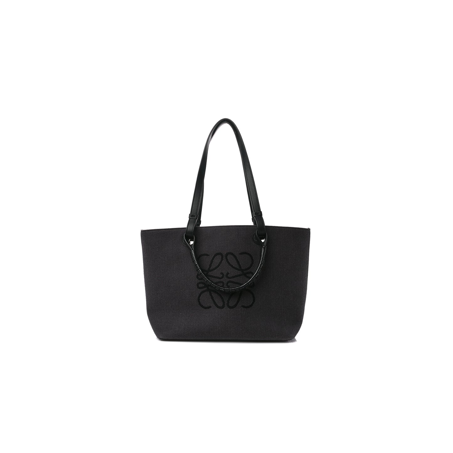 l*ew* canvas calfskin medium anagram tote anthracite (32*30*17cm)