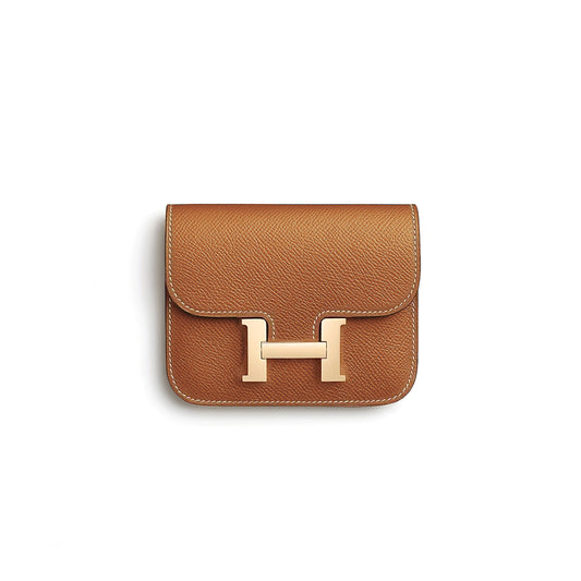 H**mes master constance slim wallet epsom h082501cc37(12.4*10.2*3cm)