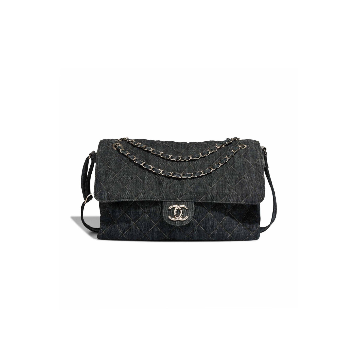 Ch*el timeless maxi denim dark blue 515356 (40*30*11cm)