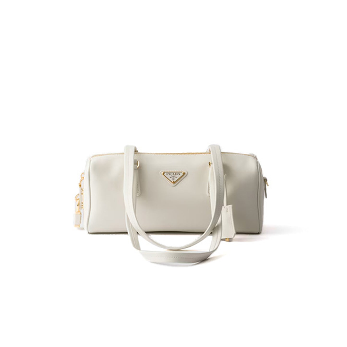 Pra*a medium leather top-handle bag with padlock 1bb127 (29*12.5*10cm)