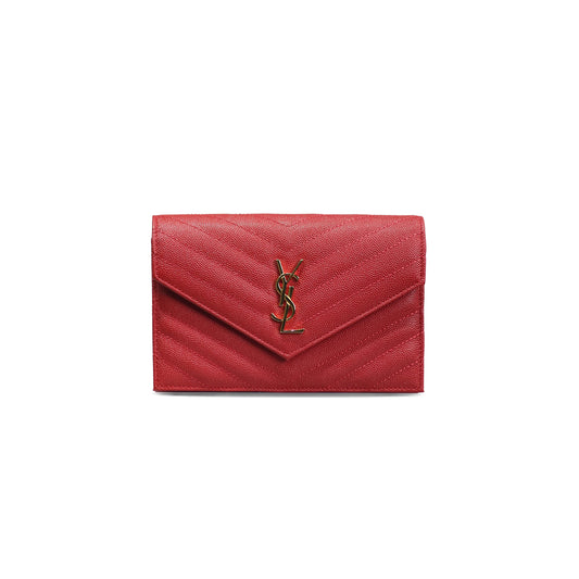 Y*L cassandre envelope chain wallet in grain de poudre leather 393953300546 (19*12.5*3.5cm)